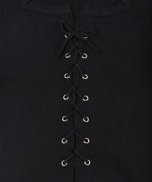 レースアップピチトップス