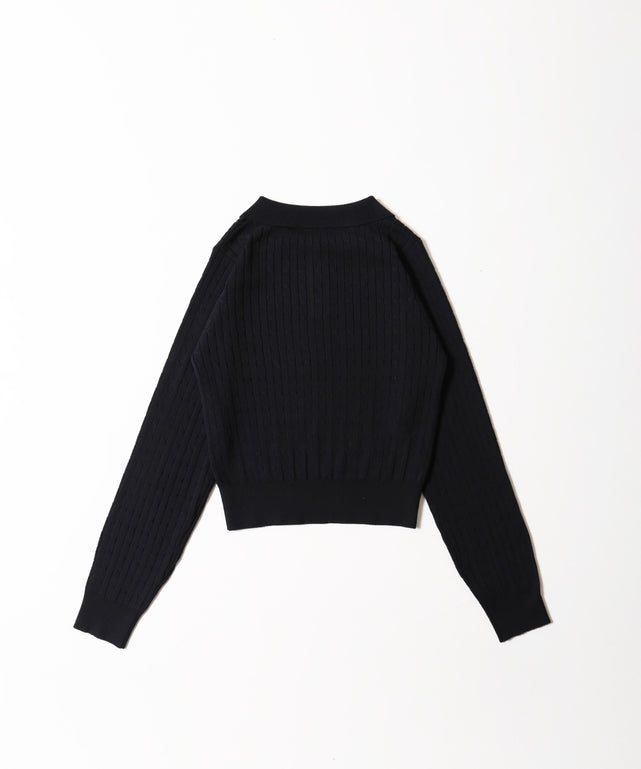 ケーブル長袖ニット