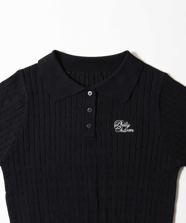 ケーブル長袖ニット