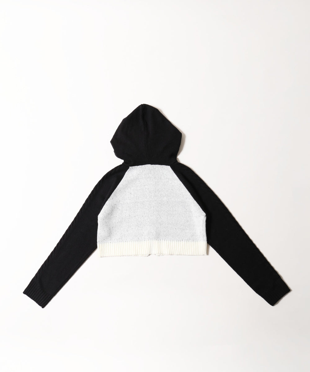 ロゴジャガードニットパーカー