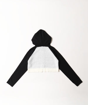 ロゴジャガードニットパーカー