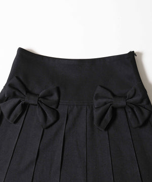 ダブルリボンプリーツスカート