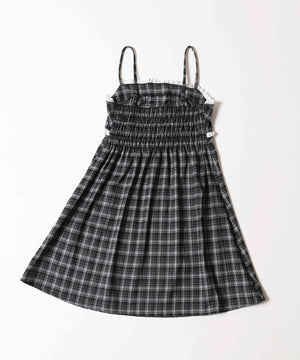 レースポイントチェックミニワンピース