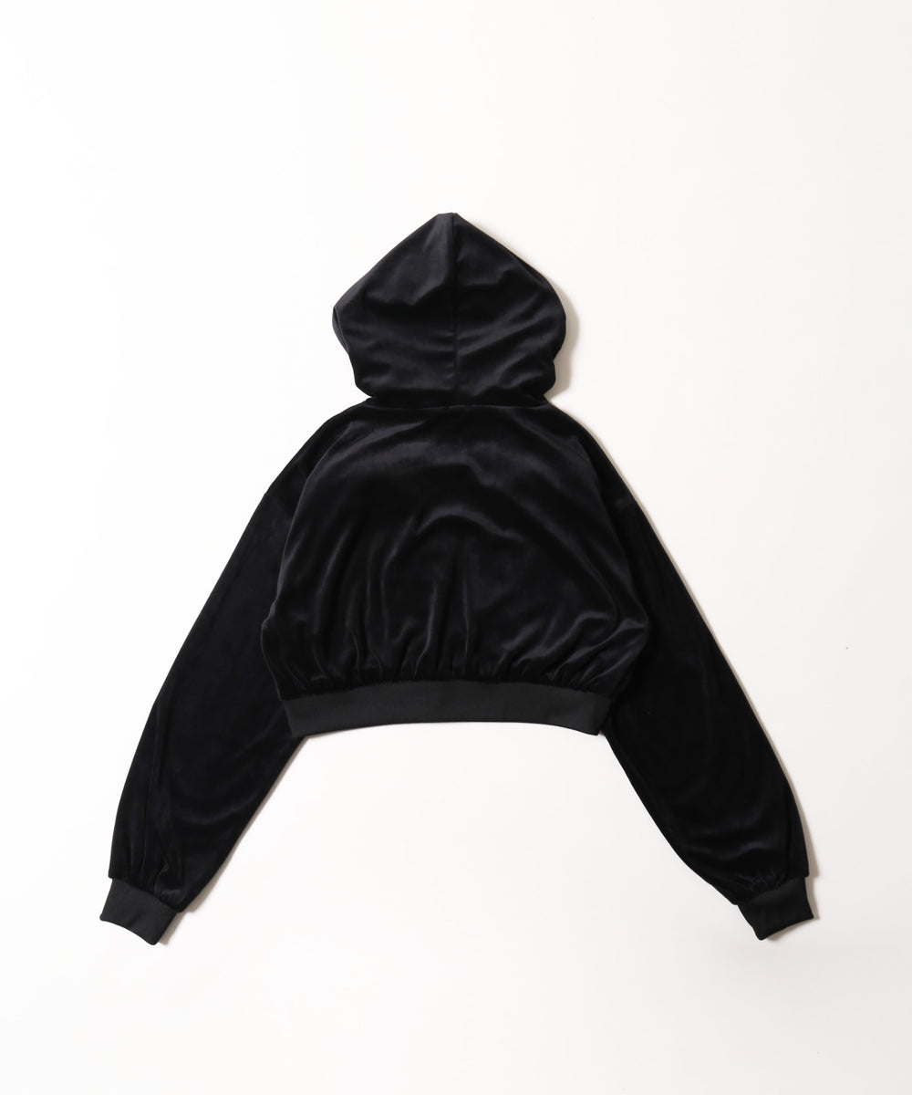 リボンベロアパーカー