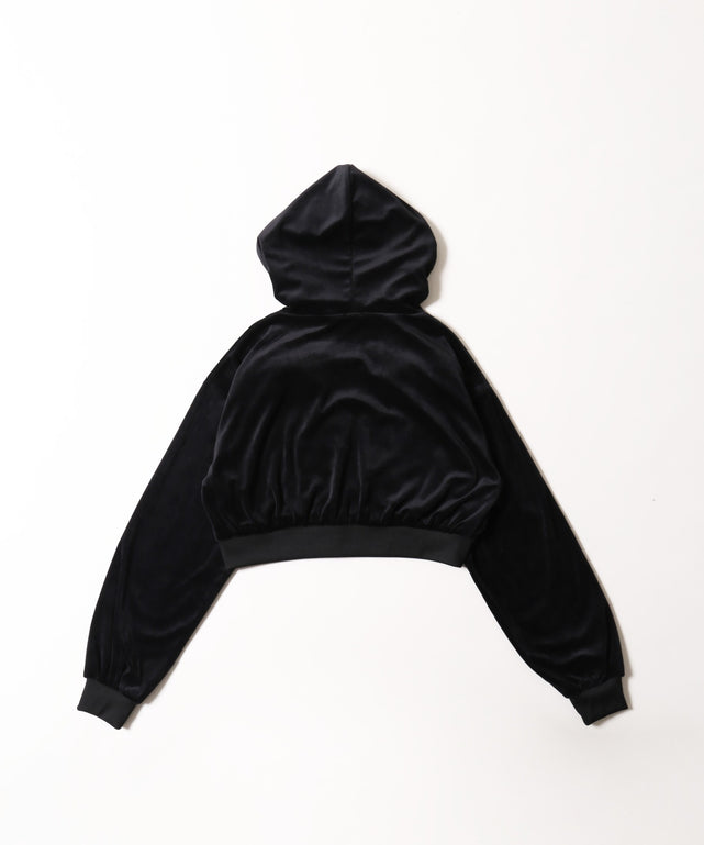 リボンベロアパーカー