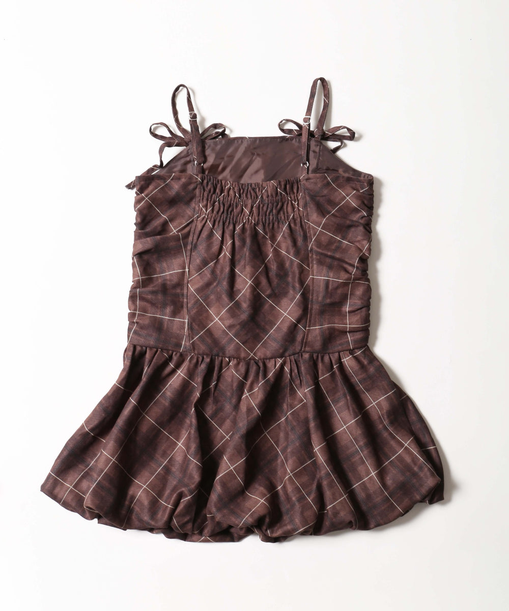 ギャザーバルーンワンピース