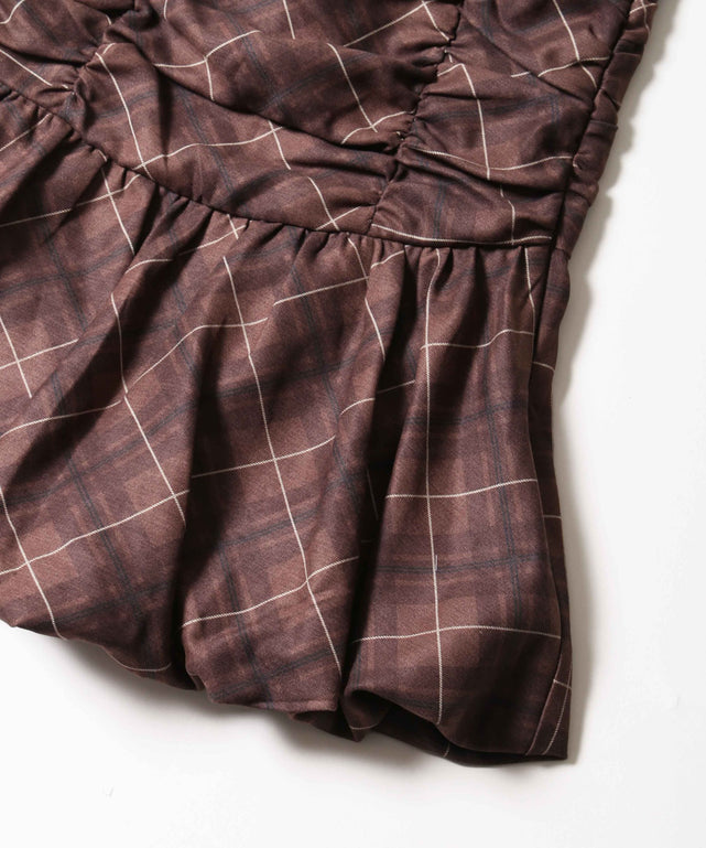 ギャザーバルーンワンピース