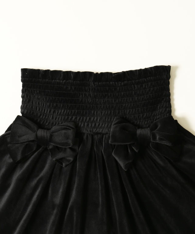 リボンベロアスカート