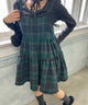 リボンチェックミニティアードワンピ/グリーン モデル：160㎝ F着用