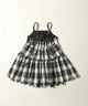 リボンチェックミニティアードワンピ