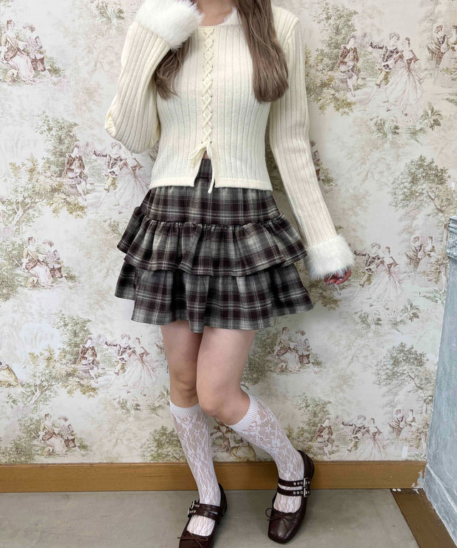 チェック2段ティアードスカート – WEGO ONLINE STORE