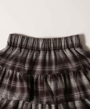 チェック2段ティアードスカート