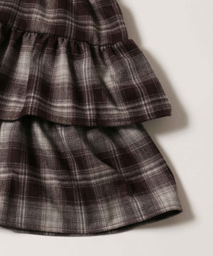 チェック2段ティアードスカート