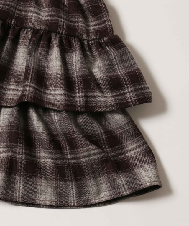 チェック2段ティアードスカート