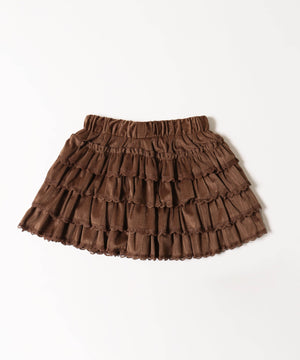 フェイクスウェードフリルミニスカート