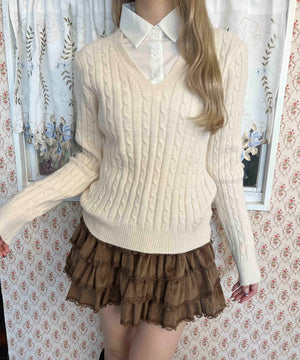 ホワイトアイボリー モデル：160㎝ F着用