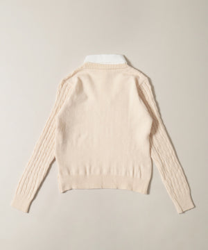 シャツドッキングケーブルニット