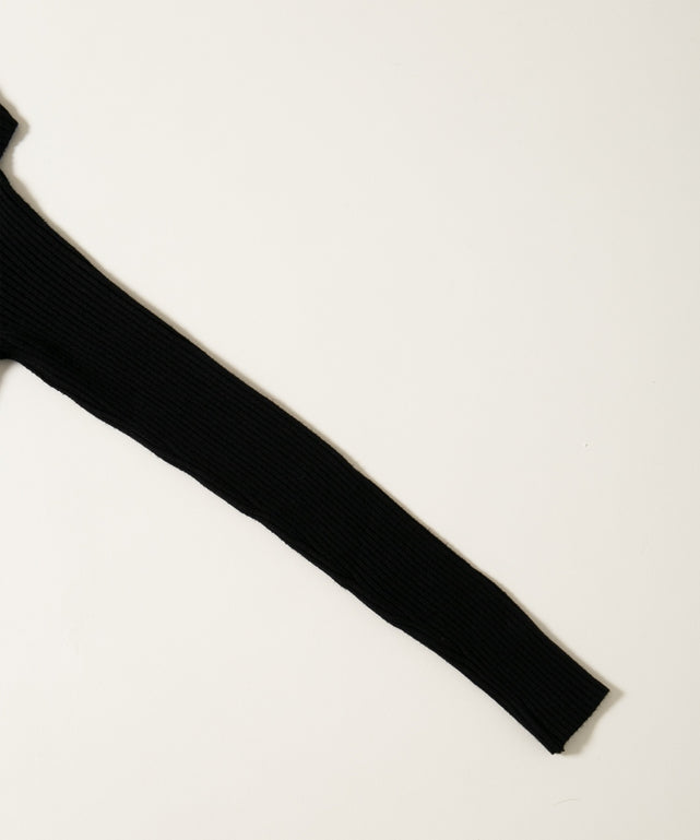 ビッグカラージップニットカーディガン