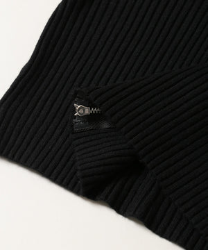 ビッグカラージップニットカーディガン