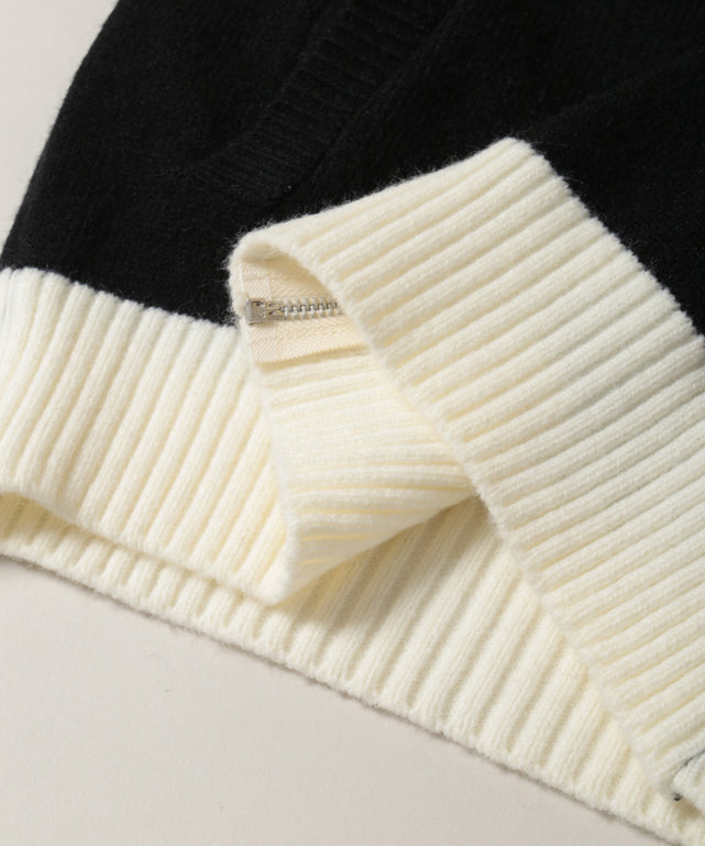 2ラインジップニット