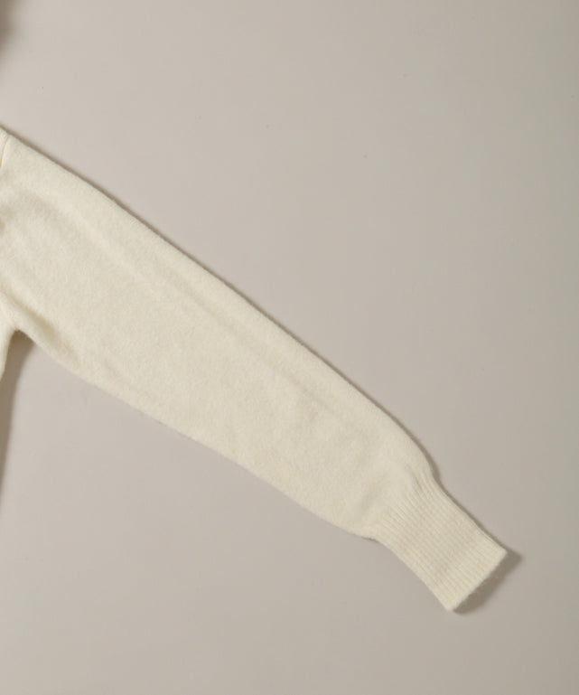 ボリュームファーフードニットパーカー