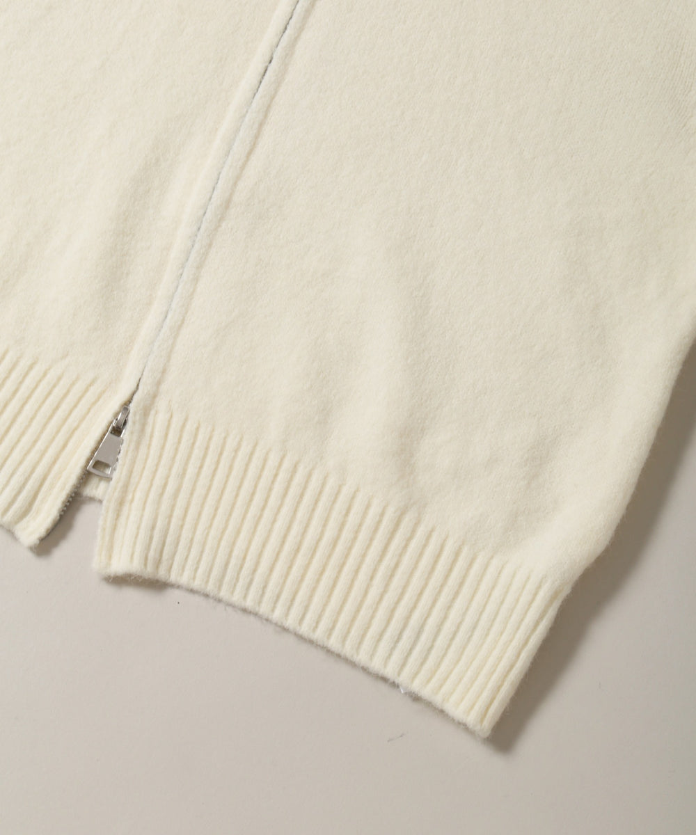 ボリュームファーフードニットパーカー