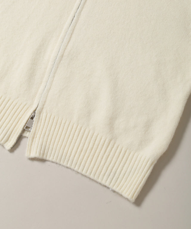 ボリュームファーフードニットパーカー