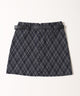 ベルトツキチェック台形スカート