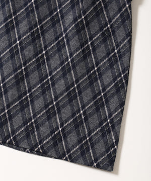 ベルトツキチェック台形スカート