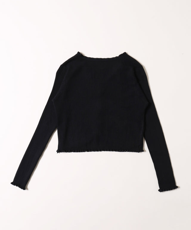 ミニフリルニットカーディガン