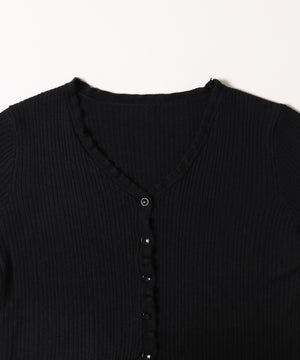 ミニフリルニットカーディガン