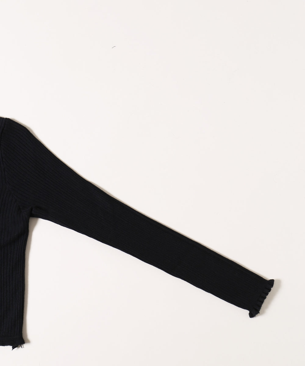 ミニフリルニットカーディガン