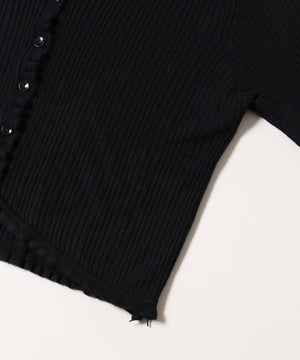 ミニフリルニットカーディガン