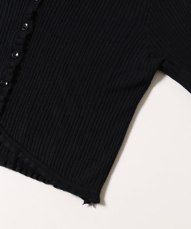 ミニフリルニットカーディガン