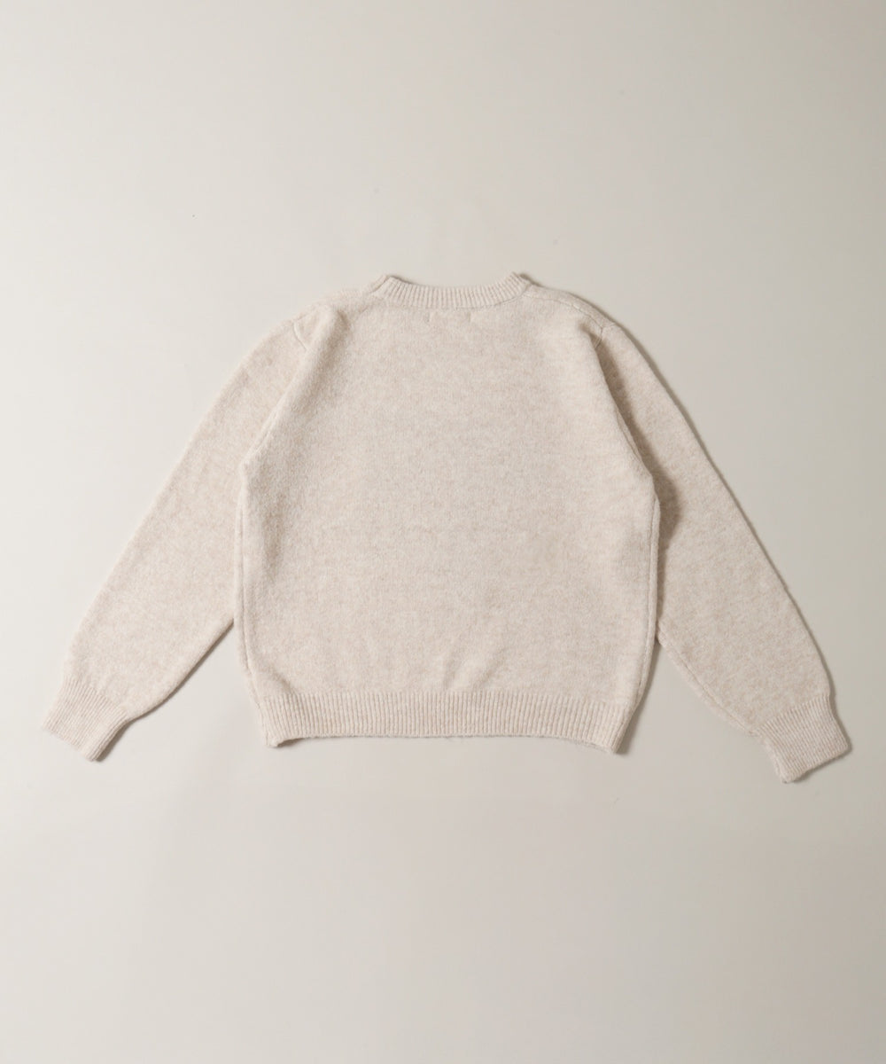 リボンデザインジャガードニット