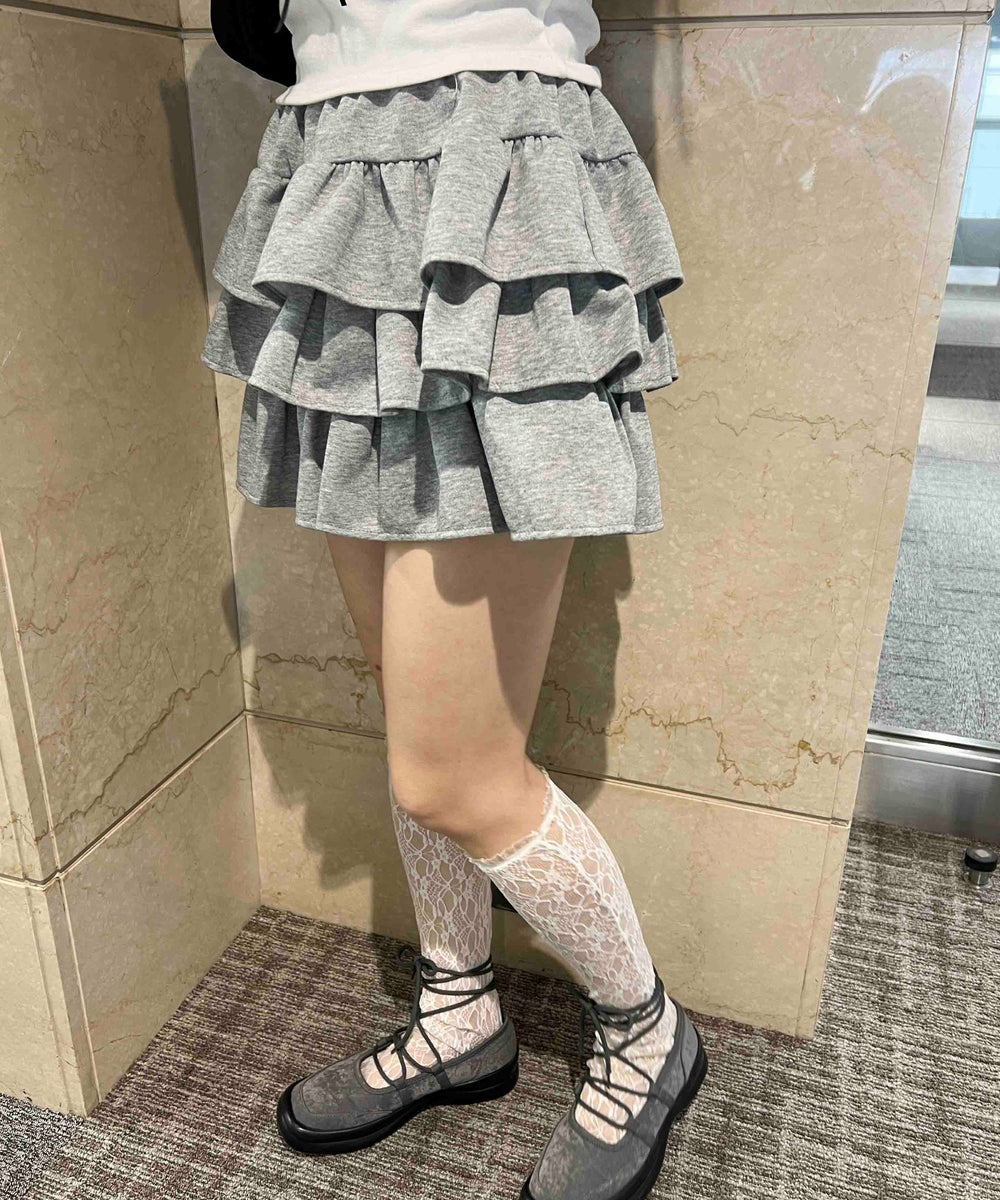 3段フリルティアードスカート