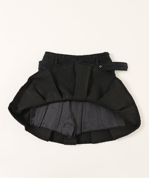 ベルト付きツイードスカート