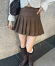 合皮プリーツスカート