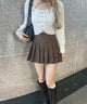 合皮プリーツスカート