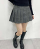 合皮プリーツスカート