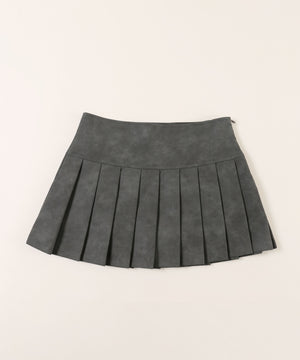 合皮プリーツスカート