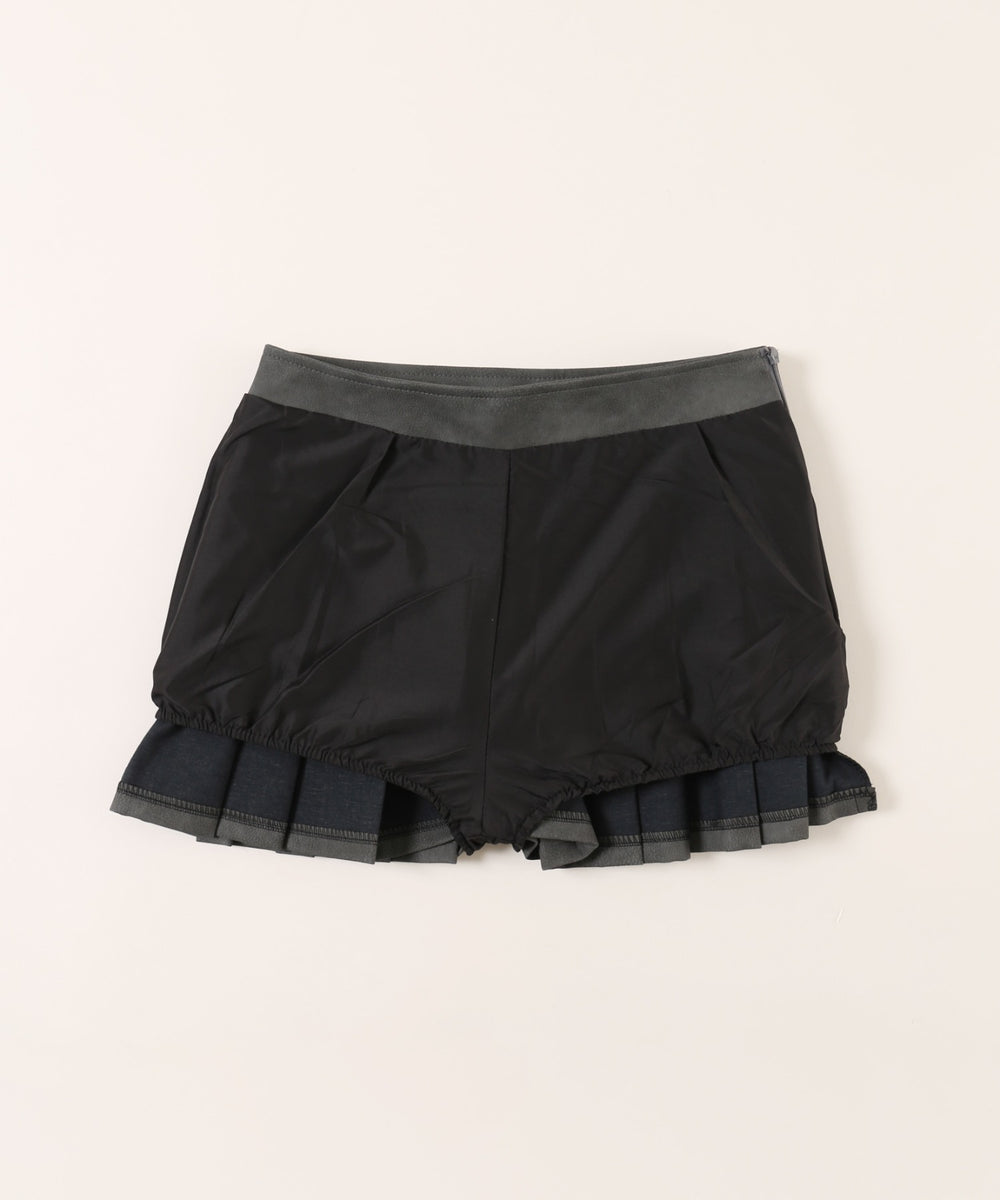 合皮プリーツスカート