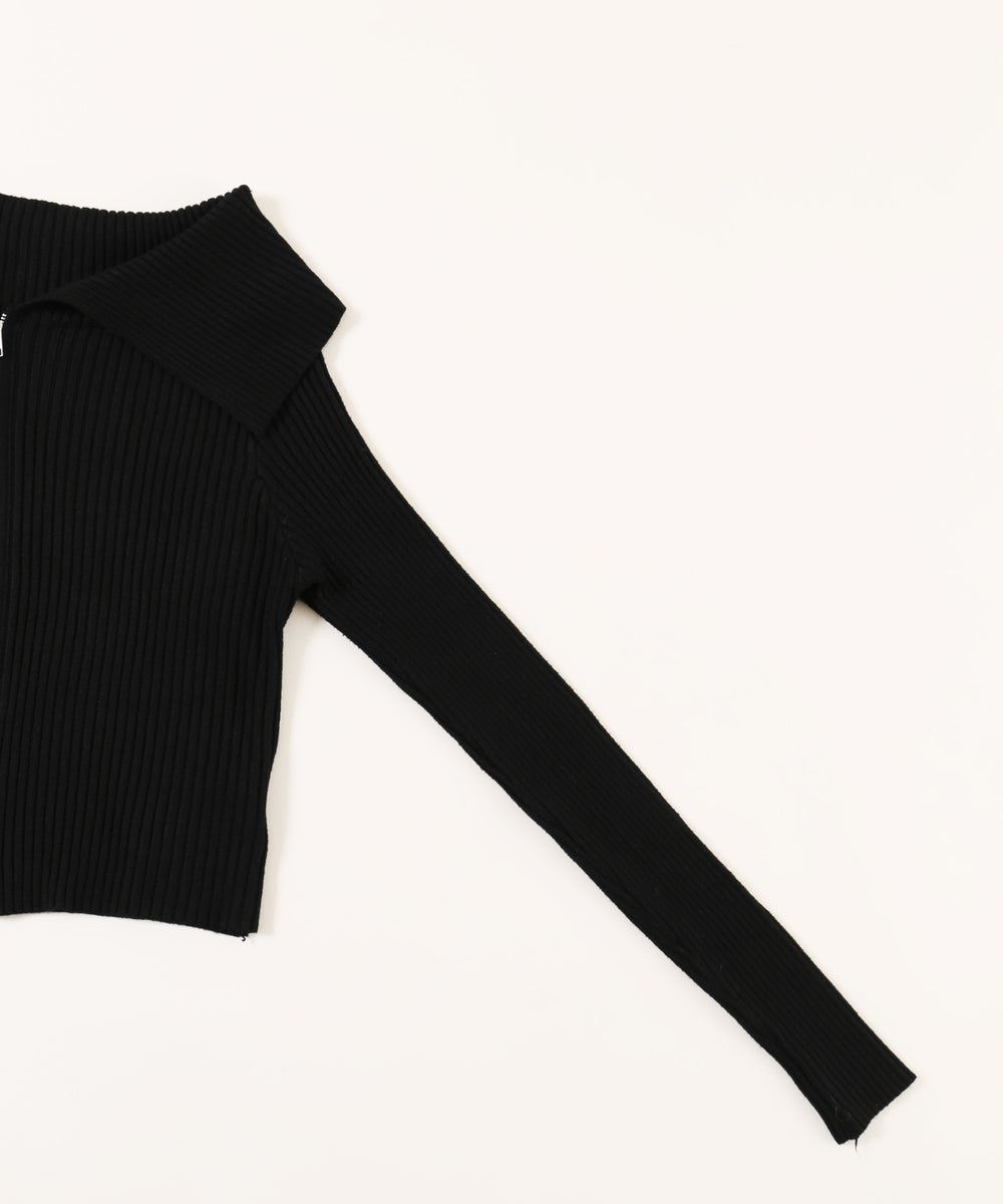 ダブルジップオフショルカーディガン