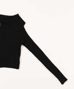 ダブルジップオフショルカーディガン