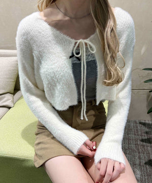 フェザータッチリボンカーディガン