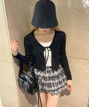 フェザータッチリボンカーディガン