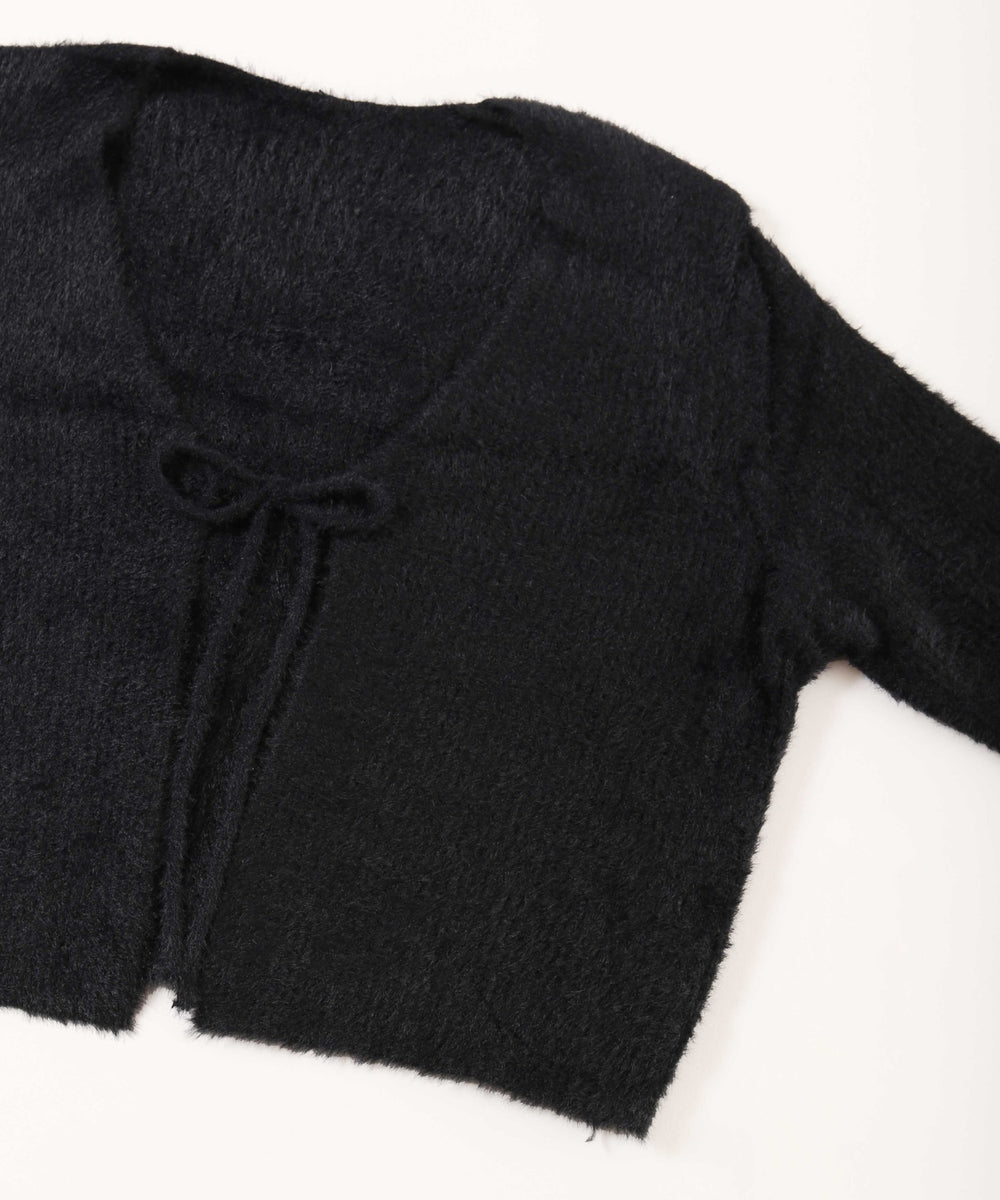 フェザータッチリボンカーディガン