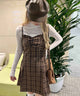 ガーリーチェックキャミワンピース