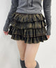 ボリュームチェックミニスカート