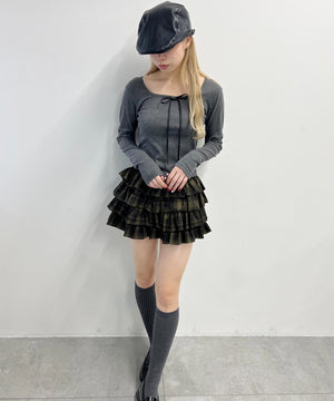 ボリュームチェックミニスカート